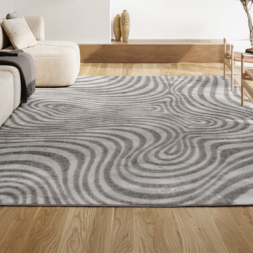 Maribo Abstract Groovy Striped Area Rug